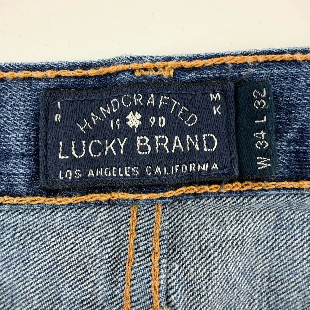 Lucky Brand 181 Relaxed Straight Jeans Mens Size 34x32 Medium Wash Denim